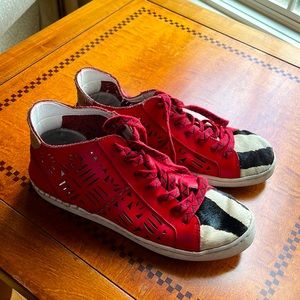 Womens Dolce Vita red high tops. Size 8.5